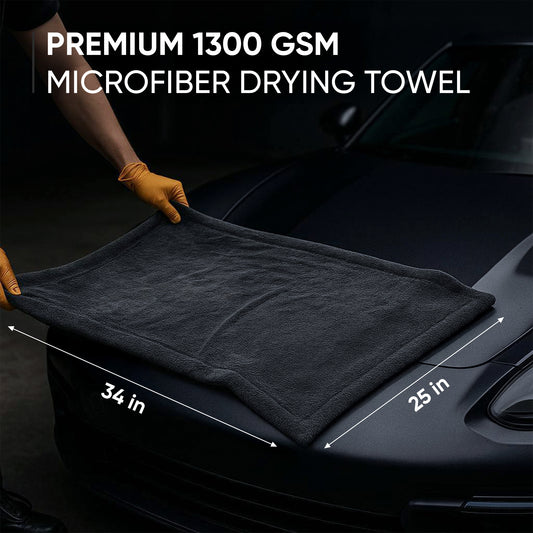 Papa Dragon Double-Sided Microfiber Car Drying Towel 1300 GSM- XL Size