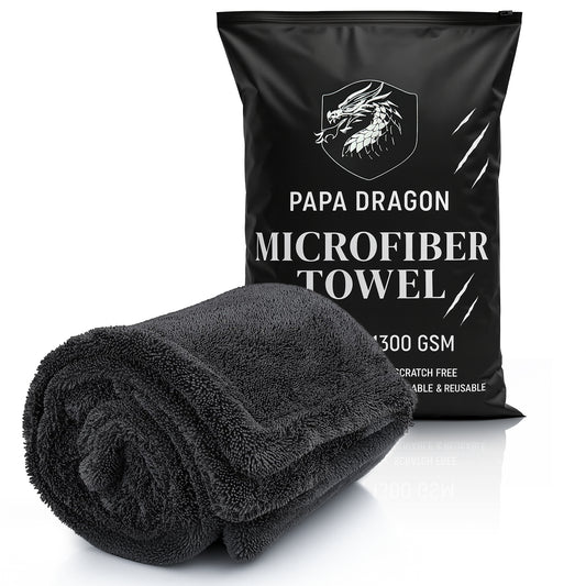 Papa Dragon Double-Sided Microfiber Car Drying Towel 1300 GSM- XL Size